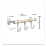 Safco® Resi Coat Wall Rack, 3 Hook, 19.75w x 4.25d x 6h, White, Ships in 1-3 Business Days (SAF4263WH) Each