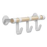 Safco® Resi Coat Wall Rack, 3 Hook, 19.75w x 4.25d x 6h, White, Ships in 1-3 Business Days (SAF4263WH) Each