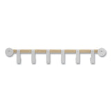 Safco® Resi Coat Wall Rack, 6 Hook, 36.25w x 4.25d x 6h, White, Ships in 1-3 Business Days (SAF4264WH) Each