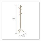 Safco® Resi Standing Coat Tree, 6 Hook, 17.25w x 17.25d x 69.5h, White, Ships in 1-3 Business Days (SAF4265WH) Each