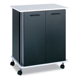 Safco® Refreshment Stand, Engineered Wood, 9 Shelves, 29.5" x 22.75" x 33.25", Black/White, Ships in 1-3 Business Days (SAF8963BL) Each