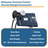 McKesson Premium Aneroid Sphygmomanometer Unit Adult Cuff Nylon Cuff 23 - 40 cm Pocket Aneroid (1067616_EA) 1/EA