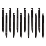 U Brands Monterey Soft Touch Ballpoint Pen, Retractable, Medium 1 mm, Black Ink, Midnight Barrel, 12/Pack (UBR3786U0124) Each