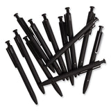 U Brands Monterey Soft Touch Ballpoint Pen, Retractable, Medium 1 mm, Black Ink, Midnight Barrel, 12/Pack (UBR3786U0124) Each