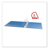Universal® Slant D-Ring View Binder, 3 Rings, 3" Capacity, 11 x 8.5, Light Blue (UNV20753) Each