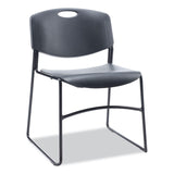 Alera® Alera Resin Stacking Chair, Supports Up to 275 lb, 18.50" Seat Height, Black Seat, Black Back, Black Base, 4/Carton (ALECA671) Case of 4