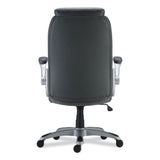 Alera® Alera Leithen Bonded Leather Midback Chair, Supports Up to 275 lb, Gray Seat/Back, Silver Base (ALELT4219) Each