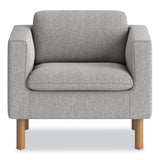 HON® Parkwyn Series Club Chair, 33" x 26.75" x 29", Gray Seat, Gray Back, Oak Base (HONVP3LCHRGRY) Each