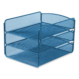 Safco® Onyx Triple Tray, 3 Sections, Letter Size Files, 9.25 x 11.75 x 8, Blue, Ships in 1-3 Business Days (SAF3271BU) Each