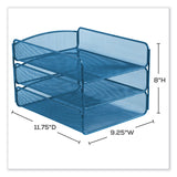 Safco® Onyx Triple Tray, 3 Sections, Letter Size Files, 9.25 x 11.75 x 8, Blue, Ships in 1-3 Business Days (SAF3271BU) Each