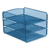 Safco® Onyx Triple Tray, 3 Sections, Letter Size Files, 9.25 x 11.75 x 8, Blue, Ships in 1-3 Business Days (SAF3271BU) Each