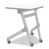 Safco® Learn Nesting Trapezoid Desk, 32.83" x 22.25" to 29.5", White/Silver, Ships in 1-3 Business Days (SAF1226DE) Each