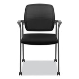 HON® Nucleus Series Recharge Guest Chair, Supports Up to 300 lb, 17.62" Seat Height, Black Seat/Back, Black Base (HONNR6FMC10P71) Each
