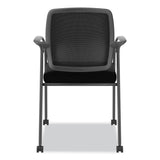 HON® Nucleus Series Recharge Guest Chair, Supports Up to 300 lb, 17.62" Seat Height, Black Seat/Back, Black Base (HONNR6FMC10P71) Each
