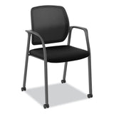 HON® Nucleus Series Recharge Guest Chair, Supports Up to 300 lb, 17.62" Seat Height, Black Seat/Back, Black Base (HONNR6FMC10P71) Each