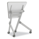 Safco® Learn Nesting Trapezoid Desk, 32.83" x 22.25" to 29.5", White/Silver, Ships in 1-3 Business Days (SAF1226DE) Each