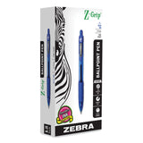 Zebra® Z-Grip Ballpoint Pen, Retractable, Medium 0.7 mm, Blue Ink, Translucent Blue/Blue Barrel, 12/Pack (ZEB23920) 1 Dozen