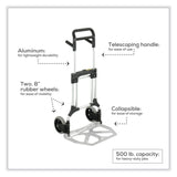 Safco® Stow-Away Heavy-Duty Hand Truck, 500 lb Capacity, 23 x 24 x 50, Aluminum (SAF4055NC) Each