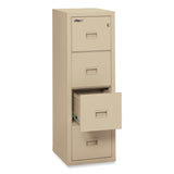 FireKing® Compact Turtle Insulated Vertical File, 1-Hour Fire Protection, 4 Legal/Letter File Drawer, Parchment, 17.75 x 22.13 x 52.75 (FIR4R1822CPA) Each