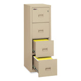 FireKing® Compact Turtle Insulated Vertical File, 1-Hour Fire Protection, 4 Legal/Letter File Drawer, Parchment, 17.75 x 22.13 x 52.75 (FIR4R1822CPA) Each