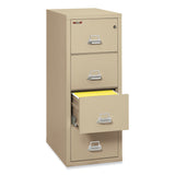 FireKing® Insulated Vertical File, 1-Hour Fire Protection, 4 Legal-Size File Drawers, Parchment, 20.81" x 31.56" x 52.75" (FIR42131CPA) Each