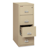 FireKing® Insulated Vertical File, 1-Hour Fire Protection, 4 Legal-Size File Drawers, Parchment, 20.81" x 31.56" x 52.75" (FIR42131CPA) Each