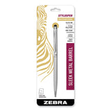 Zebra® StylusPen Twist Ballpoint Pen/Stylus, Silver (ZEB33161) Each