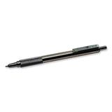 Zebra® F-701 Ballpoint Pen, Retractable, Fine 0.7 mm, Black Ink, Stainless Steel/Black Barrel (ZEB29411) Each