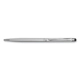 Zebra® StylusPen Twist Ballpoint Pen/Stylus, Silver (ZEB33161) Each