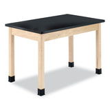 Diversified Woodcrafts Classroom Science Table, 60w x 24d x 30h, Black Epoxy Resin Top, Maple Base (DVWP7606M30N) Each