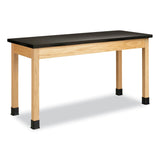 Diversified Woodcrafts Classroom Science Table, 60w x 24d x 36h, Black Epoxy Resin Top, Oak Base (DVWP7606K36N) Each
