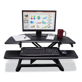 Victor® Height Adjustable Corner Standing Desk with Keyboard Tray, 36 x 20 x 0 to 20, Black, Ships in 1-3 Business Days (VCTDCX650) Each
