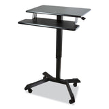 Victor® Mobile Height Adjustable Standing Desk with Keyboard Tray, 25.6 x 17.7 x 29 to 44, Black, Ships in 1-3 Business Days (VCTDC550) Each