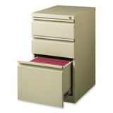 Hirsh Industries® Full-Width Pull 20 Deep Mobile Pedestal File, Box/Box/File, Letter, Putty, 15 x 19.88 x 27.75, Ships in 4-6 Business Days (HID18574) Each