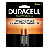 Duracell® Rechargeable StayCharged NiMH Batteries, AAA, 2/Pack (DURNLAAA2BCD) Pack of 2