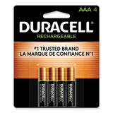 Duracell® Rechargeable StayCharged NiMH Batteries, AAA, 4/Pack (DURNLAAA4BCD) Pack of 4