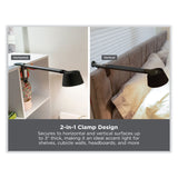 BLACK+DECKER PureOptics Verve Designer Series LED Desk Lamp with Clamp Base, 13.58" High, Black (BOSLED2200CLBK) Each