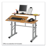 Safco® Height-Adjust Split Level Drafting Table, Rectangular/Square, 47.25x29.75x26 to 37.25, Medium Oak, Ships in 1-3 Business Days (SAF3965MO) Each