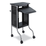 Safco® Scoot Presentation Cart, 50 lb Capacity, 4 Shelves, 21.5" x 30.25" x 40.5", Black, Ships in 1-3 Business Days (SAF8945BL) Each