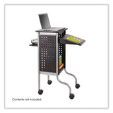 Safco® Scoot Presentation Cart, 50 lb Capacity, 4 Shelves, 21.5" x 30.25" x 40.5", Black, Ships in 1-3 Business Days (SAF8945BL) Each