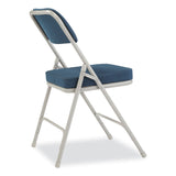 NPS® 3200 Series Fabric Dual-Hinge Folding Chair, Supports 300 lb, Regal Blue Seat/Back, Gray Base, 2/CT, Ships in 1-3 Bus Days (NPS3215) Case of 2
