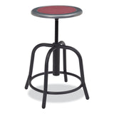 NPS® 6800 Series Height Adj Metal Seat Stool, Supports 300 lb, 18"-24" Seat Ht, Burgundy Seat, Black Base, Ships in 1-3 Bus Days (NPS681810) Each