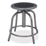 NPS® 6800 Series Height Adj Metal Seat Swivel Stool, Supports 300 lb, 18"-24" Seat Ht, Black Seat, Gray Base,Ships in 1-3 Bus Days (NPS681002) Each