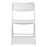 NPS® AirFlex Series Premium Poly Folding Chair, Supports 1000 lb, 17.25" Seat Ht, White Seat/Back/Base, 4/CT,Ships in 1-3 Bus Days (NPS1421) Case of 4