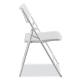 NPS® AirFlex Series Premium Poly Folding Chair, Supports 1000 lb, 17.25" Seat Ht, White Seat/Back/Base, 4/CT,Ships in 1-3 Bus Days (NPS1421) Case of 4