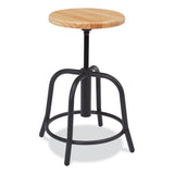NPS® 6800 Series Height Adj Wood Seat Swivel Stool, Supports 300 lb, 19"-25" Seat Ht, Maple Seat/Black Base, Ships in 1-3 Bus Days (NPS6800W10) Each