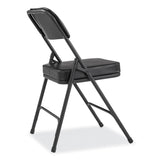 NPS® 3200 Series 2" Vinyl Upholstered Double Hinge Folding Chair, Supports 300lb, 18.5" Seat Ht, Black, 2/CT,Ships in 1-3 Bus Days (NPS3210) Case of 2