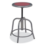 NPS® 6800 Series Height Adj Metal Seat Swivel Stool, Supports 300lb, 18"-24" Seat Ht,Burgundy Seat/Gray Base,Ships in 1-3 Bus Days (NPS681802) Each
