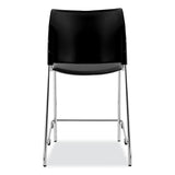 NPS® Cafetorium Counter Height Stool, Padded, Supports 300lb, 24" Seat Height, Black Seat/Back, Chrome Base, Ships in 1-3 Bus Days (NPS8710C1110) Each