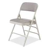 NPS® 2300 Series Fabric Triple Brace Double Hinge Premium Folding Chair, Supports 500 lb, Greystone, 4/CT, Ships in 1-3 Bus Days (NPS2302) Case of 4